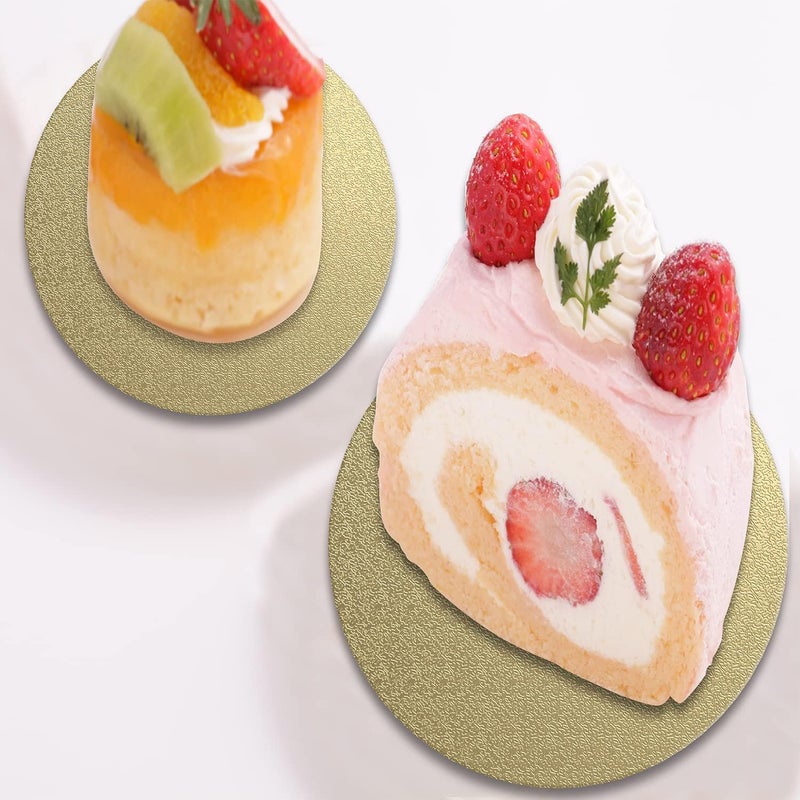 Goiio 3 Pack Cake Boards Golden Round Cake Circles, 12 Inch Cake Base Cardboard, for Baking Cake, Gold - Image 3
